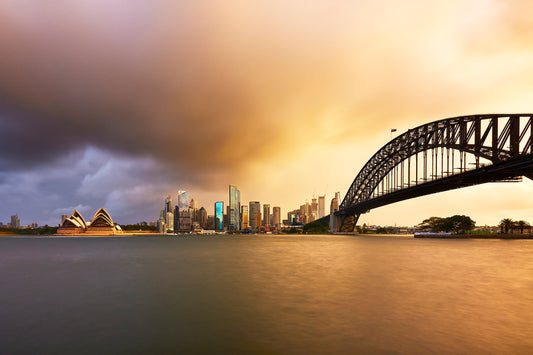 Heart of gold - Sunset over Sydney Opera House and Harbour Bridge, NSW