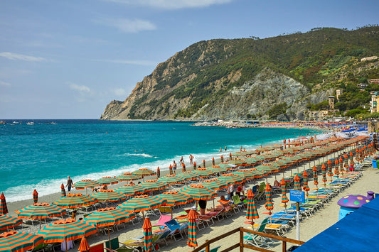 Beach umbrellas 4 - Monerosso, Cinque Terre, Italy
