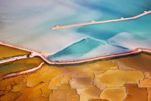 Salt of the earth- Aerial art, Shark Bay Western Australia
