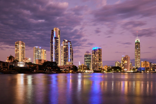 Gold Coast glow - Twilight over Nerang River, Surfers Paradise