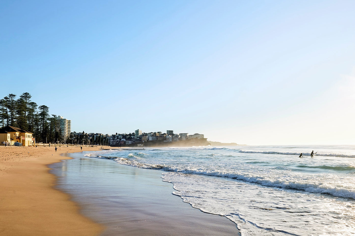 Early riders - Surfers at Manly Beach, Sydney