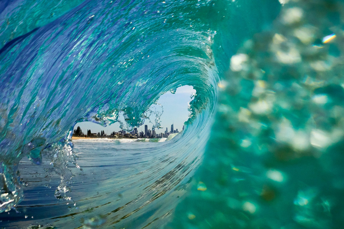 Surfers break - Breaking wave at Surfers Paradise, Gold Coast
