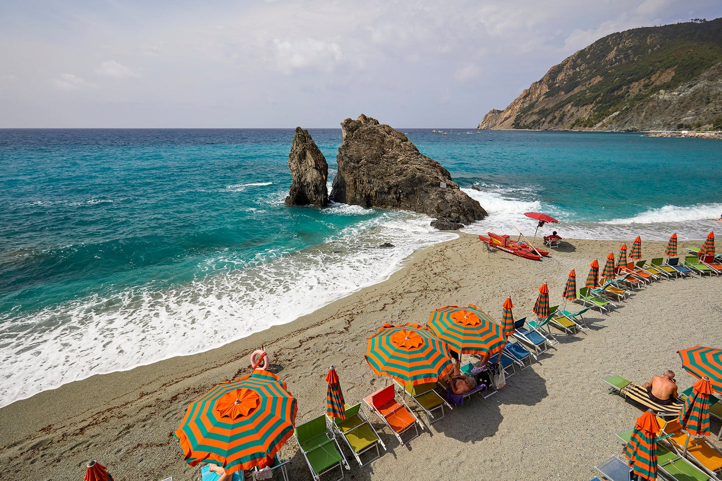 Beach umbrellas 3 - Monerosso, Cinque Terre, Italy
