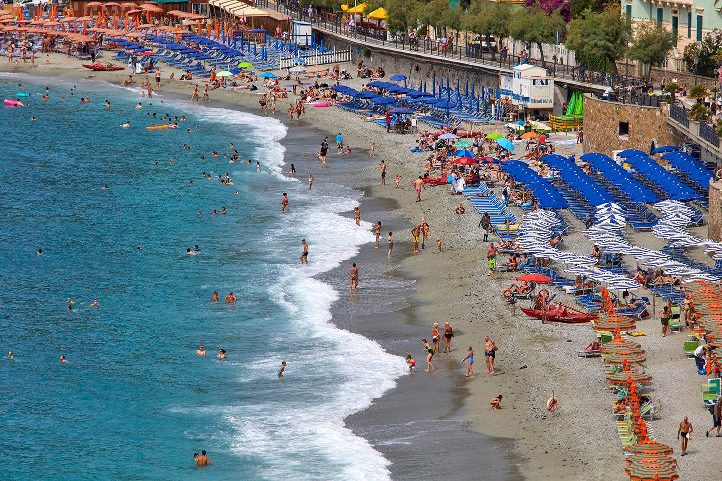 Beach umbrellas 5 - Monerosso, Cinque Terre, Italy